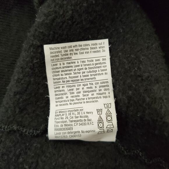 Hanes Good Things Take Time Black Pullover Hoodie Womens 2XL Pre-Owned - Picture 6 of 6